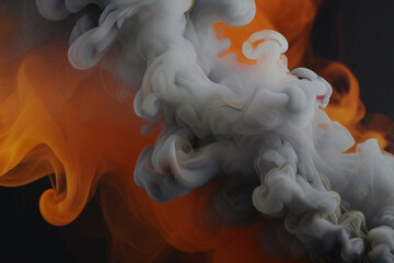 Gray & orange smoke background