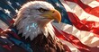 american flag with the bald eagle