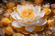 Within the serene petals of a lotus flower, the sacred symbol of 