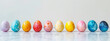 Multi-colored Easter eggs. Selective focus.