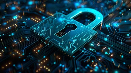 Poster - Close-Up of Circuit Board With Lock