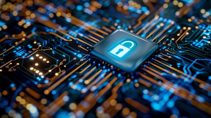 Poster - Secure Computer Chip With Lock