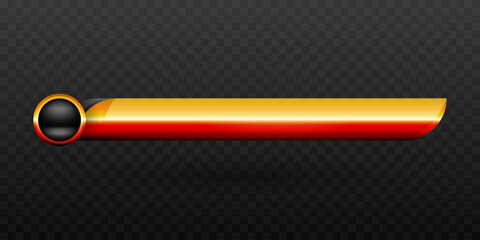 Wall Mural - Metallic Orange Colored Lower Third Title Banner for Video Broadcast Presentation