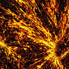 Wall Mural - fire flames in universe