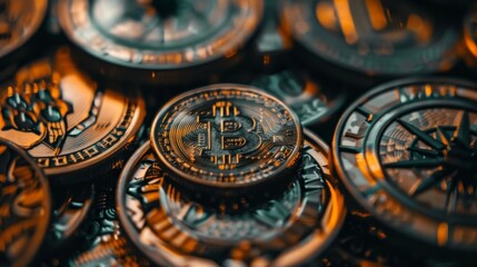 Poster - a Stack of the Bitcoins