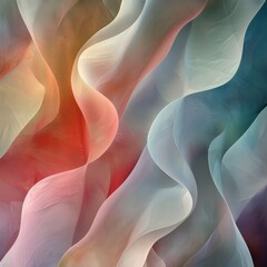 Aufkleber - A colorful piece of art with a wave pattern. The colors are red, blue, and yellow
