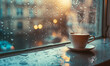 A cup of coffee at the window