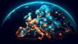 © Franklin - Digital Global Connectivity Highlighting Europe