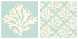 Pastel coral reef seamless pattern. Underwater sea life pastel blue textured vintage summer holiday seamless background.