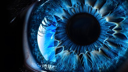 macro image of human eye in extreme close up