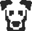 Pixel dog face