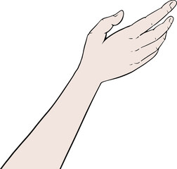 Sticker - Hand pose illustration design