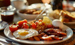 A plate of English breakfast