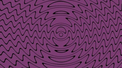 Wall Mural - abstract motion background with wavy lines. loopable 4k animated video. lines flowing on purple back