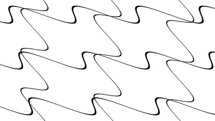 Wall Mural - abstract beautiful 4k background video. wavy black lines on white background.