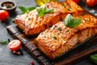 Tasty salmon fillets