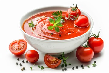 Wall Mural - Tomato sauce on a white surface