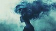 Womans Head With Smoke Painting