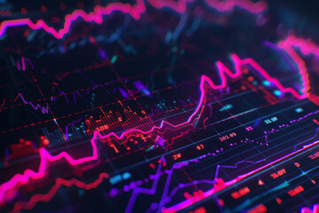 Poster - A graph with red and purple lines that are all over the place. The graph is showing a downward trend