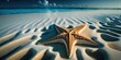 Idyllic Beachside Starfish in Maldives Generative AI