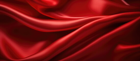 Aufkleber - Smooth folds of crimson silk