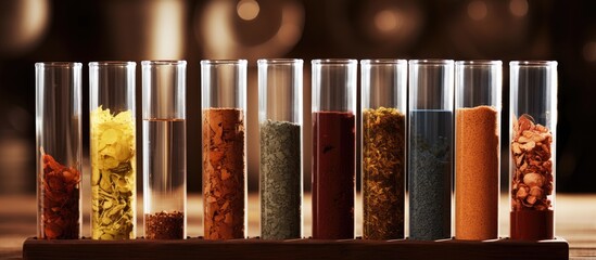 Aufkleber - Various spices in a glass container