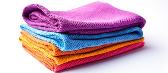 Aufkleber - Colorful Towels Stack Close Up