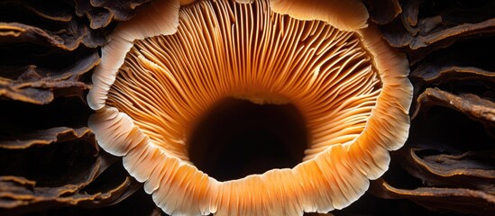 Poster - Mushroom with concentric rings in vibrant colors