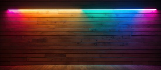 Aufkleber - Rainbow glow on wood wall