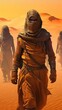 Arid Landscape of Arrakis: Inhospitable Desert Expanse Generative AI