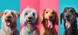 Colorful Postmodern Canine Portraits Generative AI