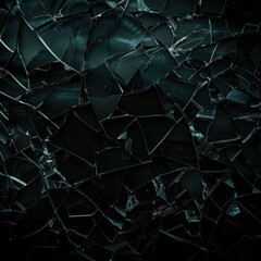 Poster - Abstract shattered glass texture with dark moody aesthetic