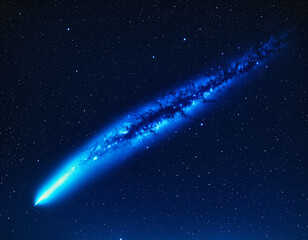 .comet flying against the background of the starry sky.