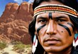 A beautiful close-up of a warrior of the proud Apache people, one of the most important and famous tribes among the ancient inhabitants of America