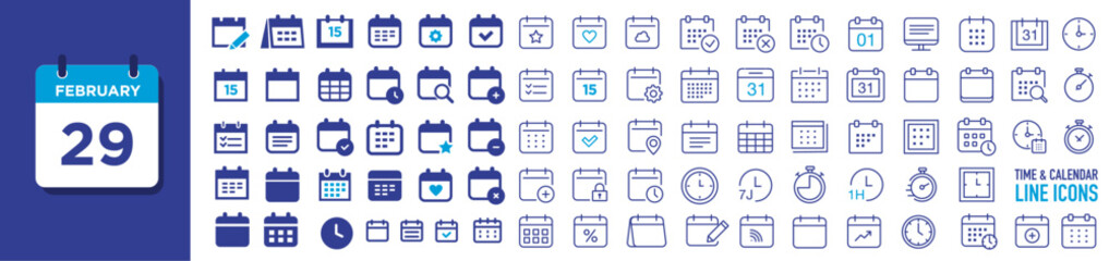 calendar icons collection