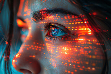 Fototapete - An AI-driven content moderation system filtering inappropriate or harmful content on social media platforms. Concept of online safety and community guidelines enforcement. Generative Ai.