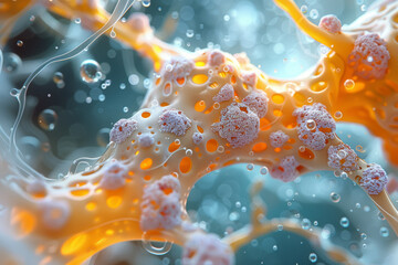 Poster - an abstract representation of the biochemical processes involved in the progression of a metabolic c