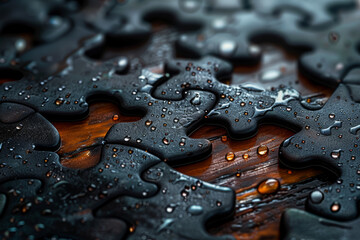 Poster - a visual metaphor of a puzzle coming together, representing the synergy of individual efforts. conce