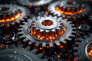 Poster - a visual metaphor of gears turning in harmony, representing the synergy of individual contributions.