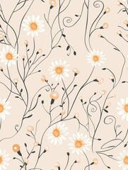 Naklejka na meble Floral pattern