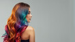 © tanya78 - girl with beautiful long multi-colored hair fashion
