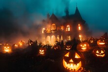 Halloween Pumpkin In The Night