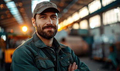 Wall Mural - Male mechanic in the garage