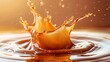 © Ziyan - Liquid sweet melted caramel delicious caramel sauce or maple syrup swirl 3D splash Yummy sweet