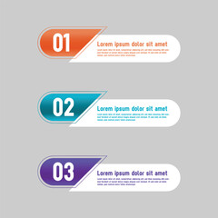 Poster - Color gradient labels banner infographic vector graphic