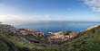 Panoramic View of the Harbor at Funchal, Madeira, Portugal on a Sunny Spring Day