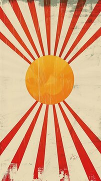 A sleek and stylish poster with a sunburst design and the phrase Solar Energy for a Brighter Future  AI generated illustration