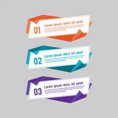 Poster - Color gradient labels banner infographic business graphic