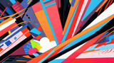 Fototapeta Big Ben - abstract colorful background
