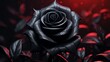 バラ 薔薇 花 植物 黒, generative ai